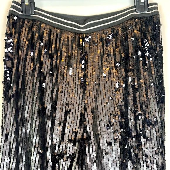 Free People Women's Size Small "Just a Dream" Black Sequin Pants - Picture 2 of 11